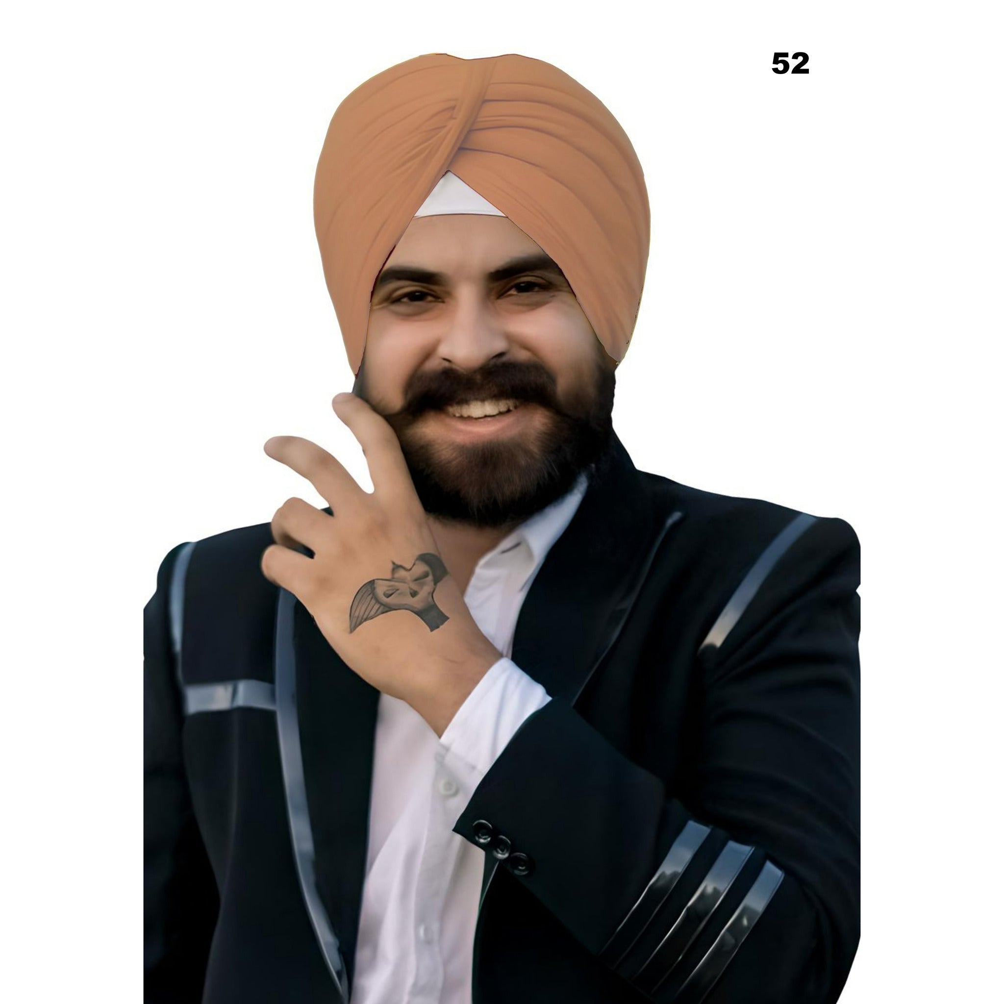 Singh is King Traditional Pagri (Peach)