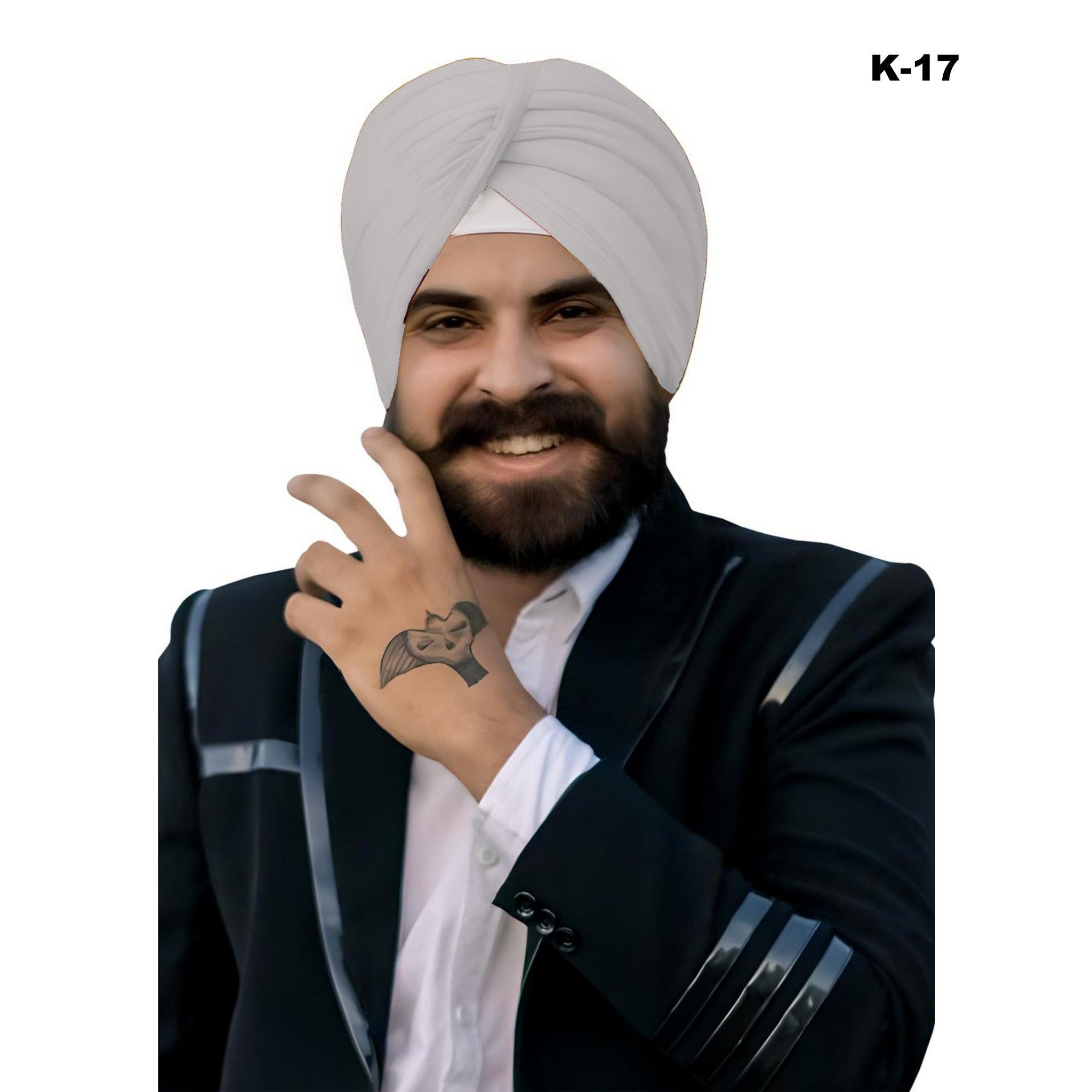 Singh is King Traditional Pagri (White)