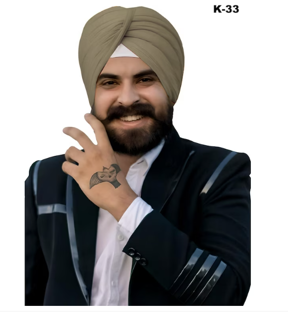 Singh is King Traditional Pagri (Grey)
